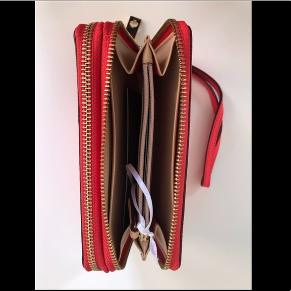 Coral Kate Spade double zipper wallet - Picture 5 of 8